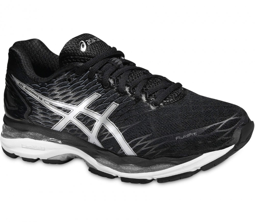 asics nimbus 18 hombre plata