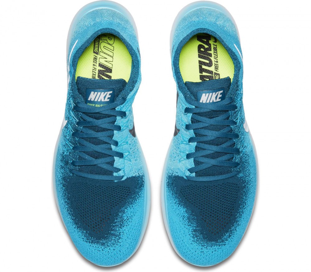 nike free rn flyknit hombre azul