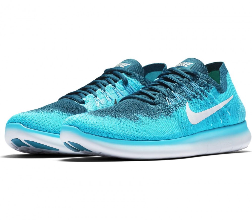 nike free rn flyknit hombre azul